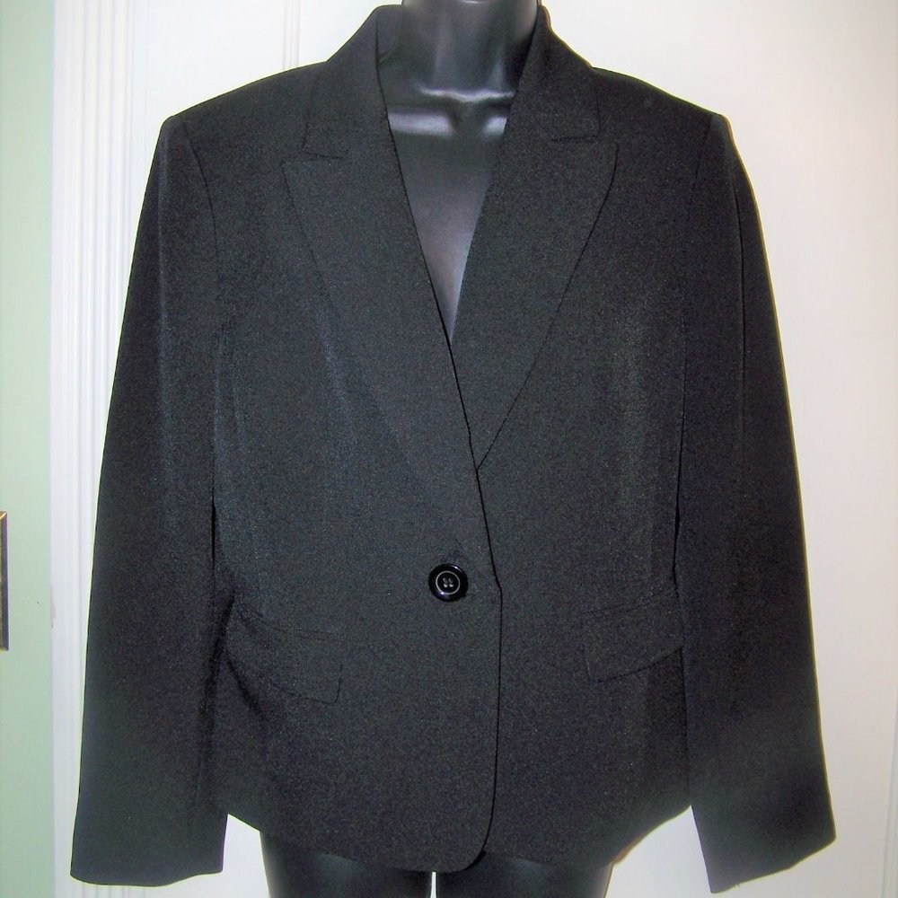 Jones Career Blazer Jacket Work 12P Black